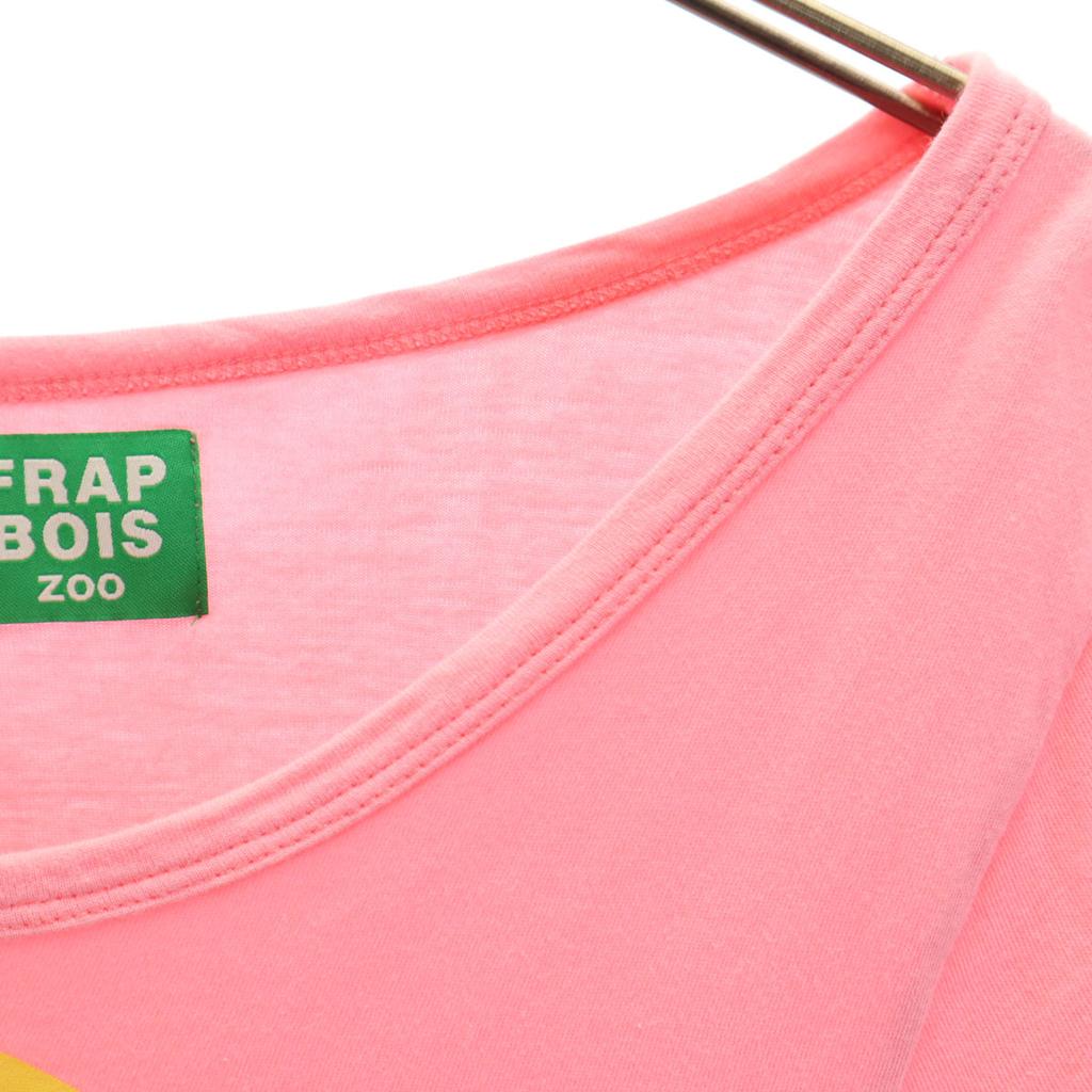 FRAPBOIS Sea Otter Print French Sleeve ZOO Boat Neck T-shirt 1 Animal Women Used