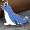 Keychain with Seal Pendant Lightweight Portable Keyring Creative Design Multiple Colors