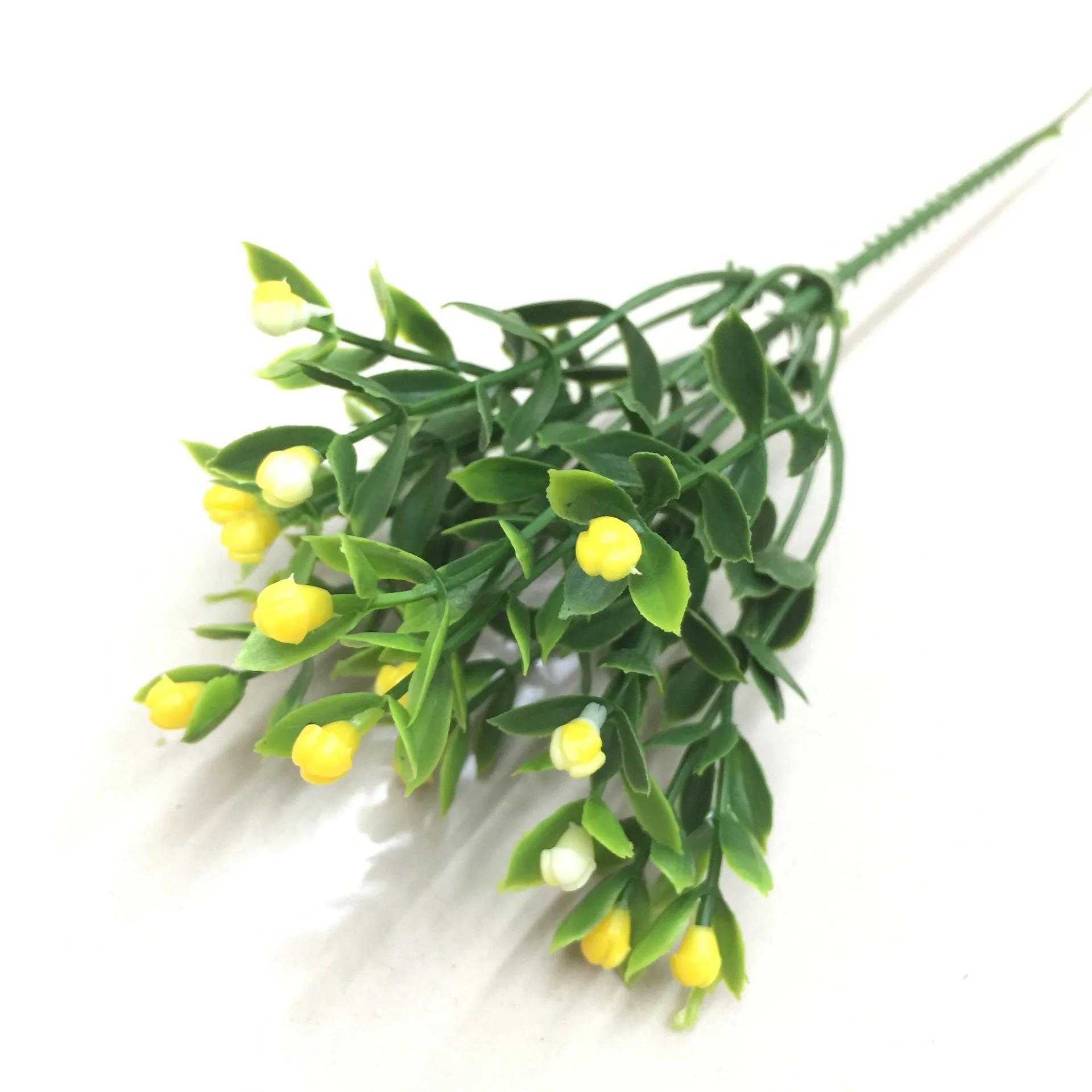 

1PCS Artificial Flowers Simulation of Milan grain plastic plant photo props Milan grass fake flower home decoration 1pcs