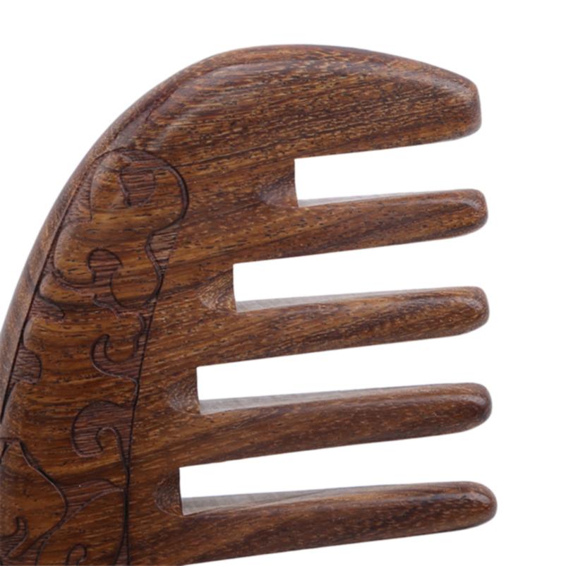 Sandalwood Massage Health Comb Double-sided Carved Comb