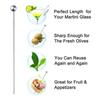 12Pcs Stainless Steel Cocktail Picks Fruit Sticks,Toothpicks for Party Bar Tools Drink Stirring Sticks Martini Picks Party