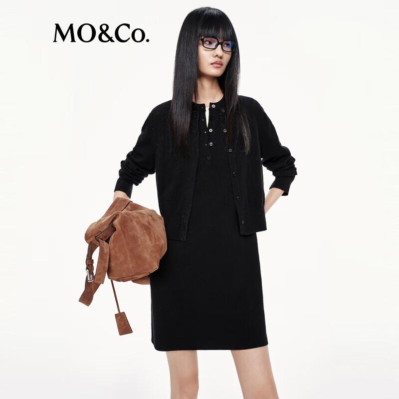 MO&Co. C+ Series Wool-Blend Knit Mini Dress