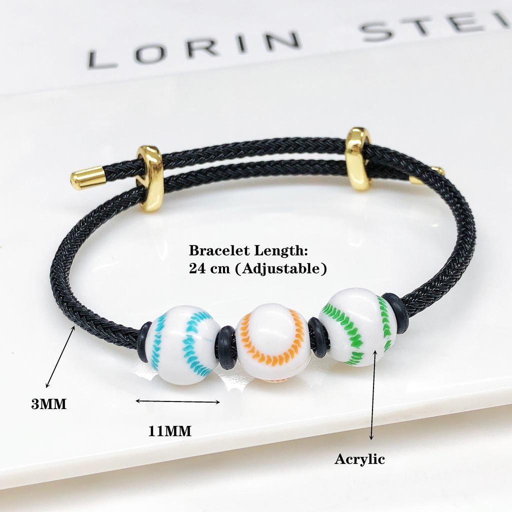 New Sports Ball Beaded Bracelet Adjustable Wrist Football Basketball Baseball Tennis Jewelry for Men Women Teen Fashion Gift