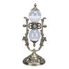 Sand Timer With Stand Vintage 15 Min Engraving Embossed Golden Hourglass Timer for Shelf Decor