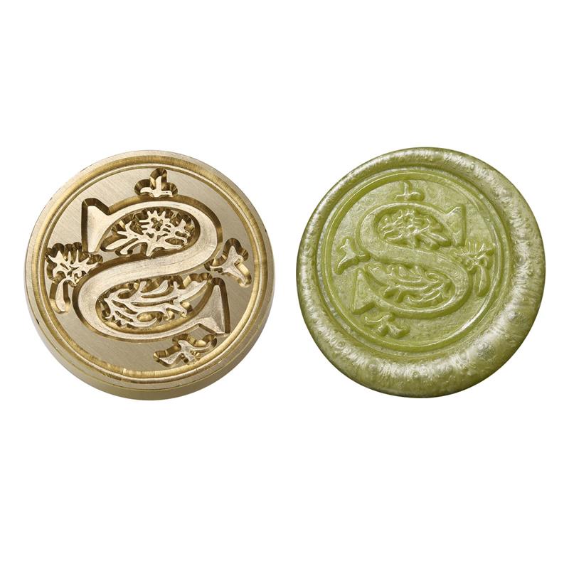 Wax Seal Copper Head Curlicue Vintage 26 Letters DIY Scrapbooking Vintage Wax Sealing Stamp Invitation/Envelop Gift