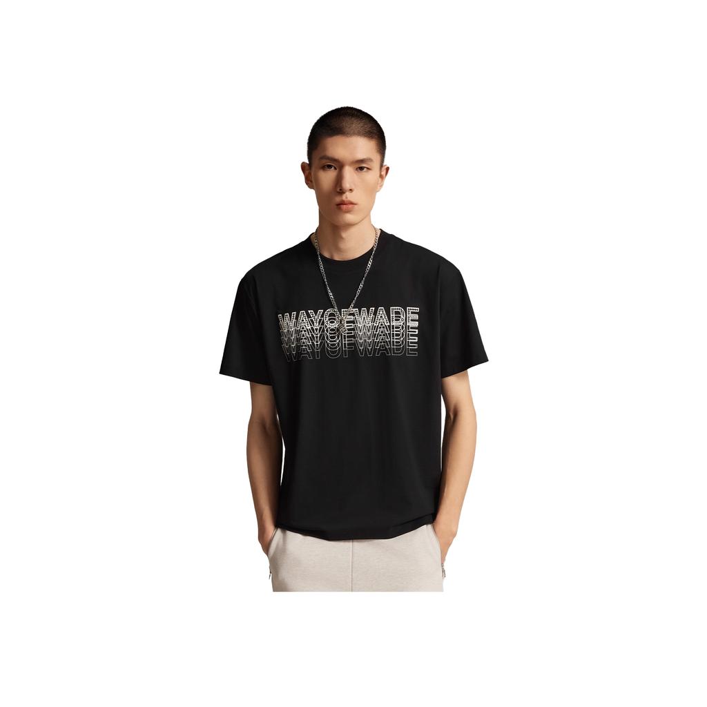 Li Ning Wade Series Sports Casual Simple Round Neck Pullover Short Sleeve T-Shirt Men Tops Black AHSV015-1