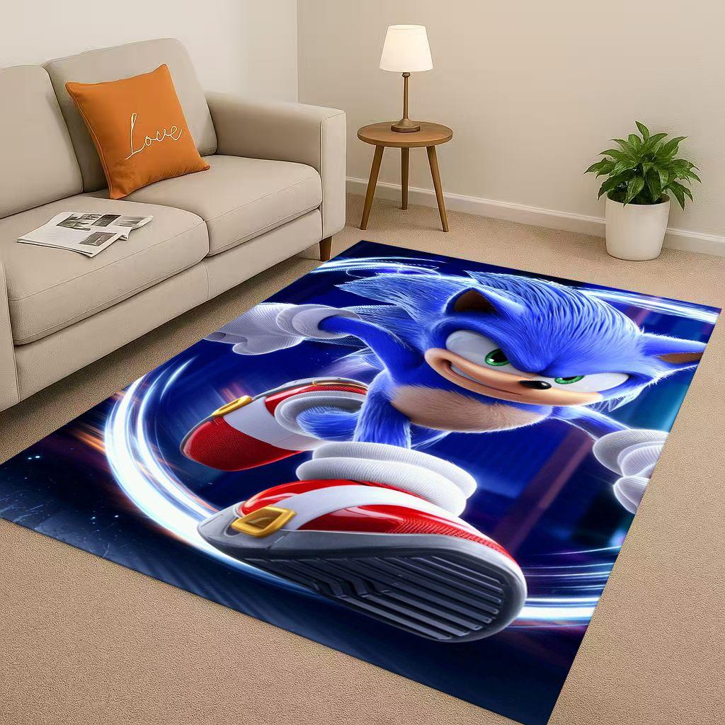 3D S-Sonics Cartoon Living Room Non-Slip Area Rug Soft Carpet for Bedroom Playroom and Sofa , Easy Clean Home Decor Doormat