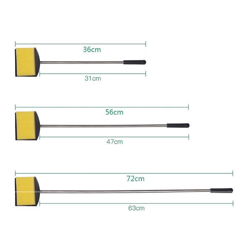 Double-Sided Fish Tank Brush Long Handle Sponge Cleaning Brush Fish Tank Glass Plant Cleaning Brushes Aquarium Cleaning Tools