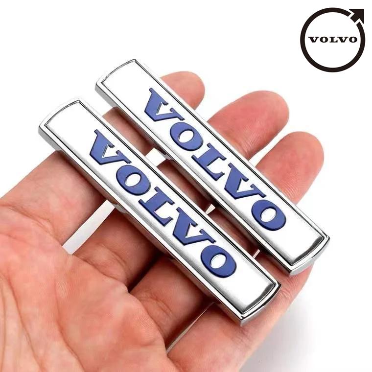 2PCS 3D letter badge sticker for Volvo S90 S60 XC60 XC90 V60 XC40 S80 C40 fender rim badge black, blue silver car accessories