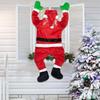 Santa Climbing Ladder Roof Clothes Ornament Suitable for Christmas Outdoor Decor