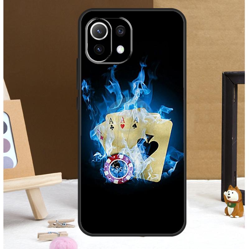 Dices Poker Casino Case For Xiaomi 13 14 15 Ultra 13T 14T 15T 17 Pro Max POCO X7 X3 X5 X6 F5 F6 F7 F8 Pro Cover