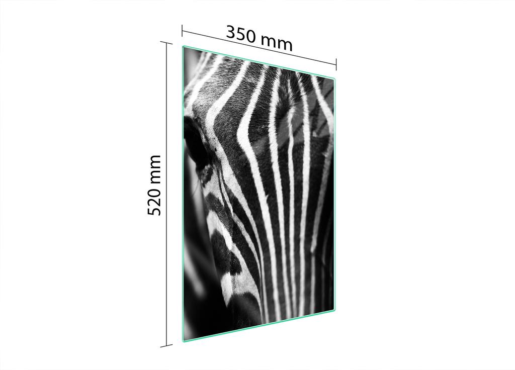 GLASS CUTTING BOARD 35x52 Zebra