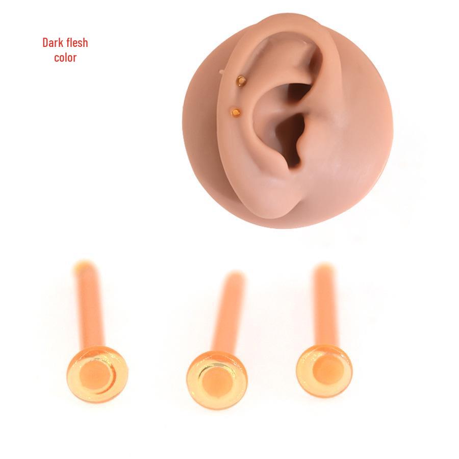2024 Invisible Glass Ear and Nose Studs: Lead-Free, Nude, 0.8-2.0mm
