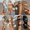 Damen Retro Sandalen Flach Vielseitiger Komfort für den Alltag