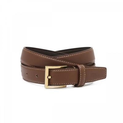 Brown Gold Buckle Leather Women S Belt Dbbe6e755w3