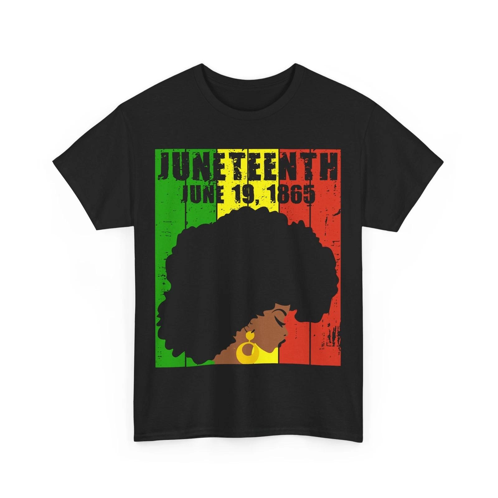June 19th 1865 Shirt, Afro Natural Hair Woman Juneteenth Vintage Shirt XL