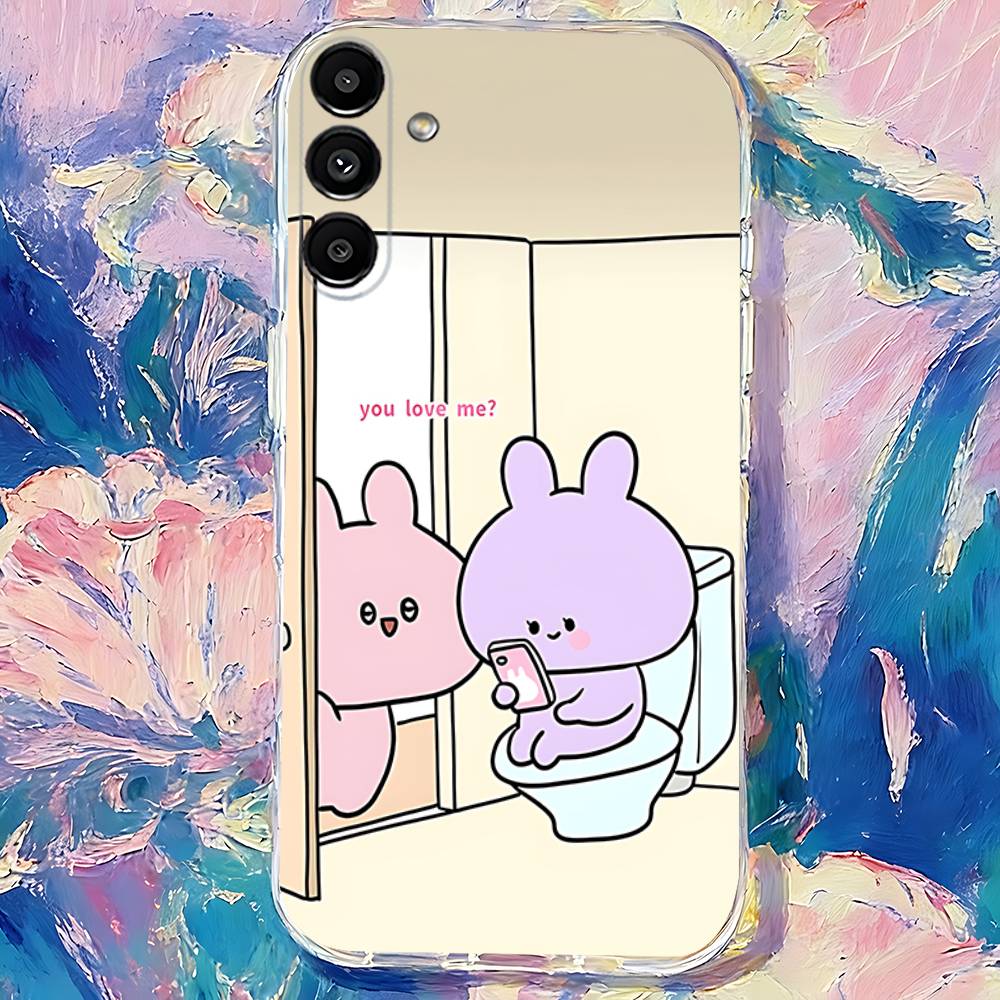 Cartoon CUTE A-Asamimichan Transparent TPU Case for  Samsung S21,S24,S30,S23,S25,S22,S20,S10,5G,FE,PIus,Lite,Ultra