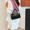 New summer popular casual and beautiful fresh solid color bow cylinder bag portable shoulder messenger bag women's bag