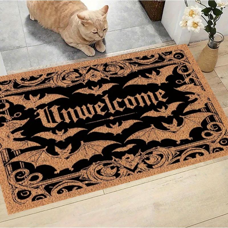 Doormat Front Door Mat New Home Closing Housewarming Gift Unwelcome Bat Full Bats Halloween Home Decoration Carpet