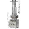 2PCS B50K Value Bass Guitar Potentiometer Metal B50K Potentiometer  Electric Bass Guitar