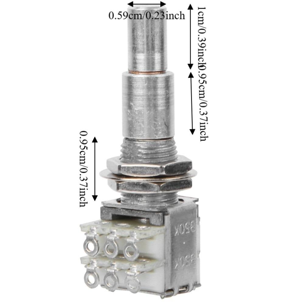 2PCS B50K Value Bass Guitar Potentiometer Metal B50K Potentiometer  Electric Bass Guitar