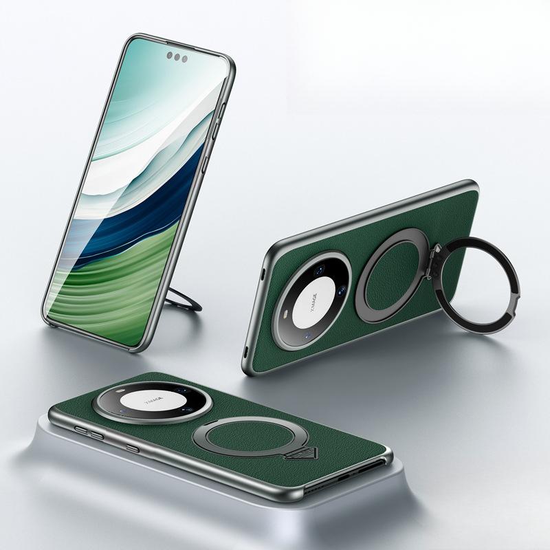 

Suitable for Huawei Mate60pro Mobile Phone Case Magnetic Suction Bracket M60 Lens Full-inclusive Anti-fall Business Men and Women Leather Case Huawei Mate 60