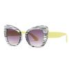 New retro large frame cat eye anti-blue glasses classic daily commuting dating versatile plain and thin flat glasses