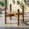 Plant Stand with Adjustable Width Expandable Wooden Modern Pot Holder for Home Stylists,