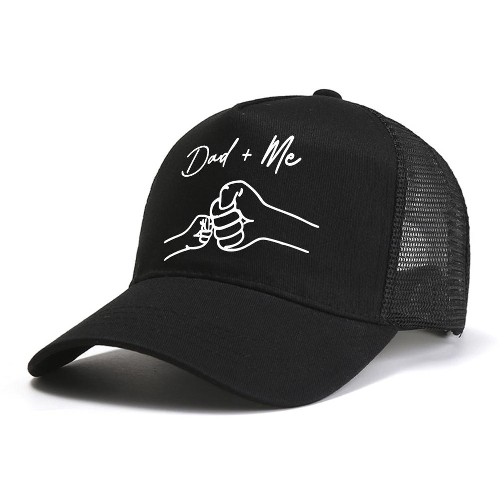 Dad And Me Print baseball cap Family Matching Travel Family Look Dad Mom and Me Kids caps summer casual mesh Trucker hats