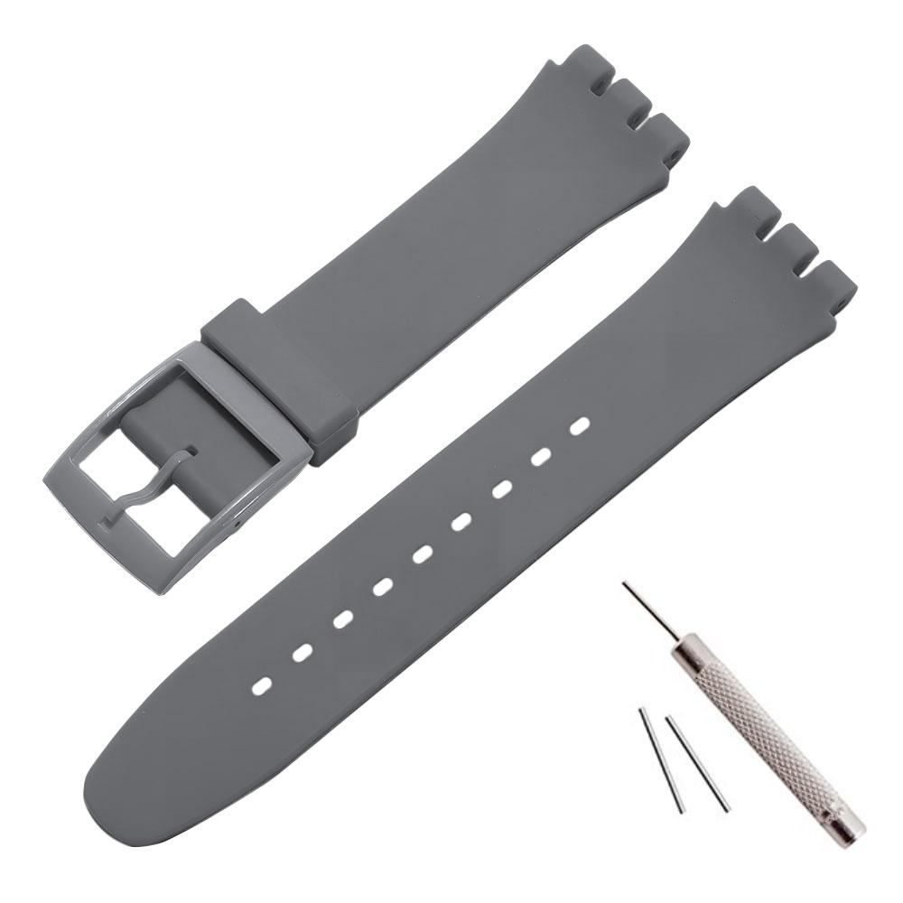Silikonowy Pasek do Zegarka 16mm 17mm 19mm 20mm dla Swatch Kolorowy Pasek Sportowy Gumowy Zamienny Pasek na Nadgarstek Bransoletka Akcesoria do Zegarka