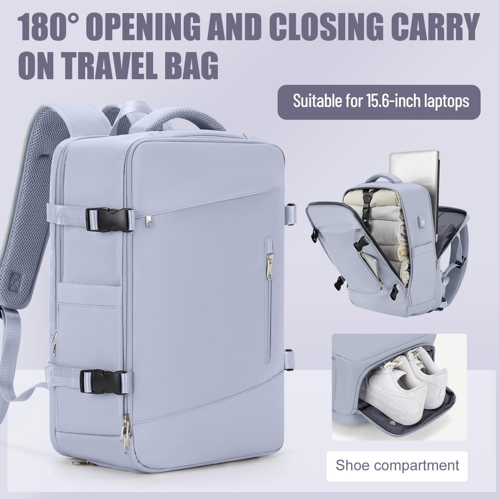 

Лучший дорожный рюкзак для ручной клади, одобренный для полетов, дорожный рюкзак в салон самолета 40x30x15, большой дорожный рюкзак для женщин и мужчин фиолетовый