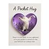 Cat Memorial Pocket Hug with Inspirational Card Emotional Support Heart-Shaped Sleeping Cat Charm Keepsake Figurine Decoration Cat Owners Lovers Gift