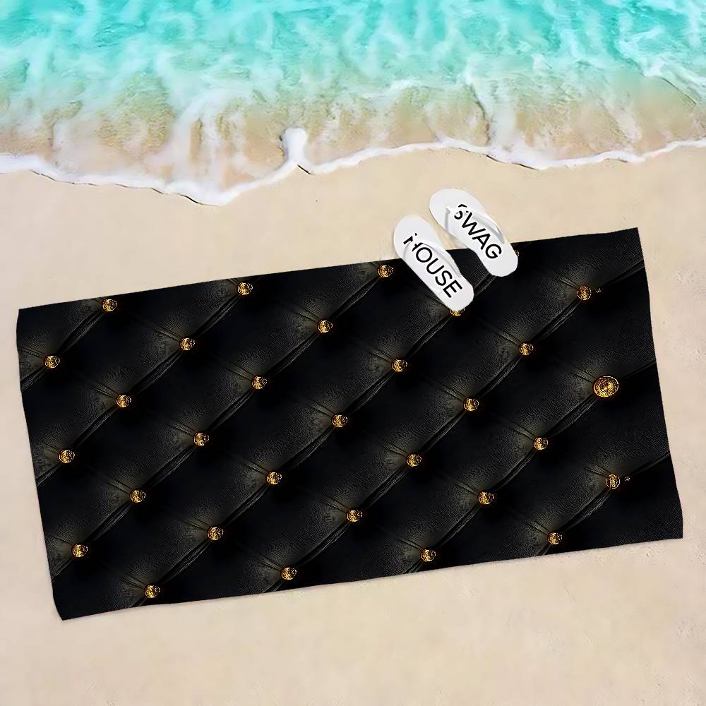 Black Matte Big Microfiber Beach Towels Quick Dry Towel Sand Beach Towels Pool Towel for Travel Swim Pool Yoga
