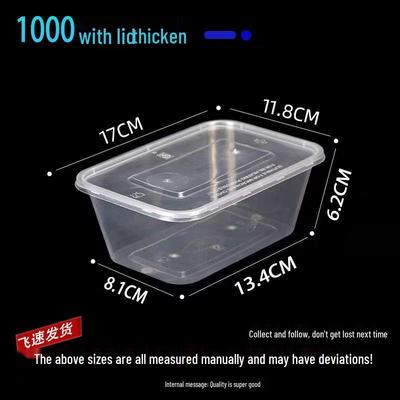 Disposable Transparent Plastic Takeout Food Containers with Lids