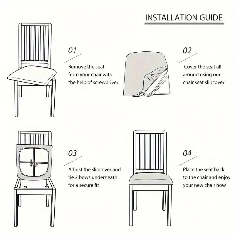High Quality Elastic Spandex Chair Slipcovers Flexible Stretch for Dining Office Weddings Banquets Hotels for Restaurants