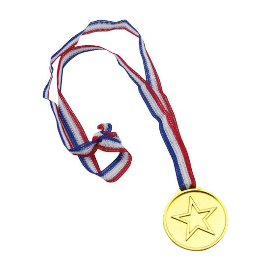 10pcs Medals Funny Long Rope Star Design Winner Medals Toy for Party