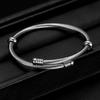European & American Three-Color Stainless Steel Women's Bracelet: DIY Detachable Titanium Steel Wire for Personalized Style.