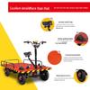 Electric Flatbed Trolley: Versatile Reverse-Drive Cargo Hauler for Warehouse, Construction, Supermarket, Home, and Agricultural Use