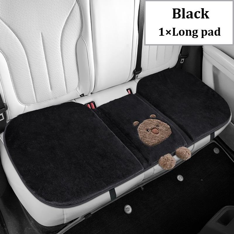 Cuscino per Sedile Auto Peluche Orso Accogliente Caldo e Traspirante Spugna Morbida Elastica Riempito Riduce il Dolore all'Anca Ottimo per l'Inverno Si Adatta alla Maggior Parte delle Auto