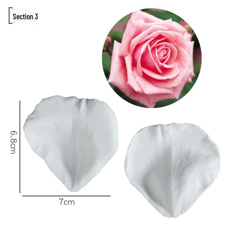 Blütenblatt Silikon Fondant Form Set - Lebensmittelqualität für Baum- und Blumenprägung.