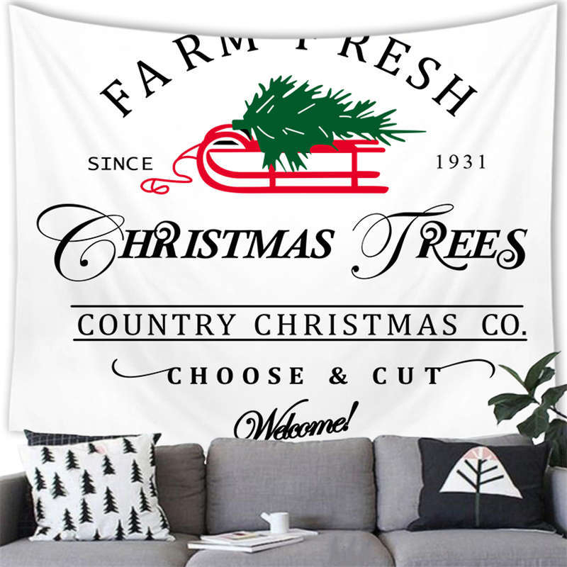 

Домашний декор Рождественский гобелен Грузовик Гобелен из красного кедра Спальня Праздничный декор стены Фон 100x75cm