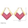 Simplistic Geometric 18K Gold-Plated Stainless Steel Earrings for Women - Elegant Commuting Fashion Jewelry with a Light Luxury Feel