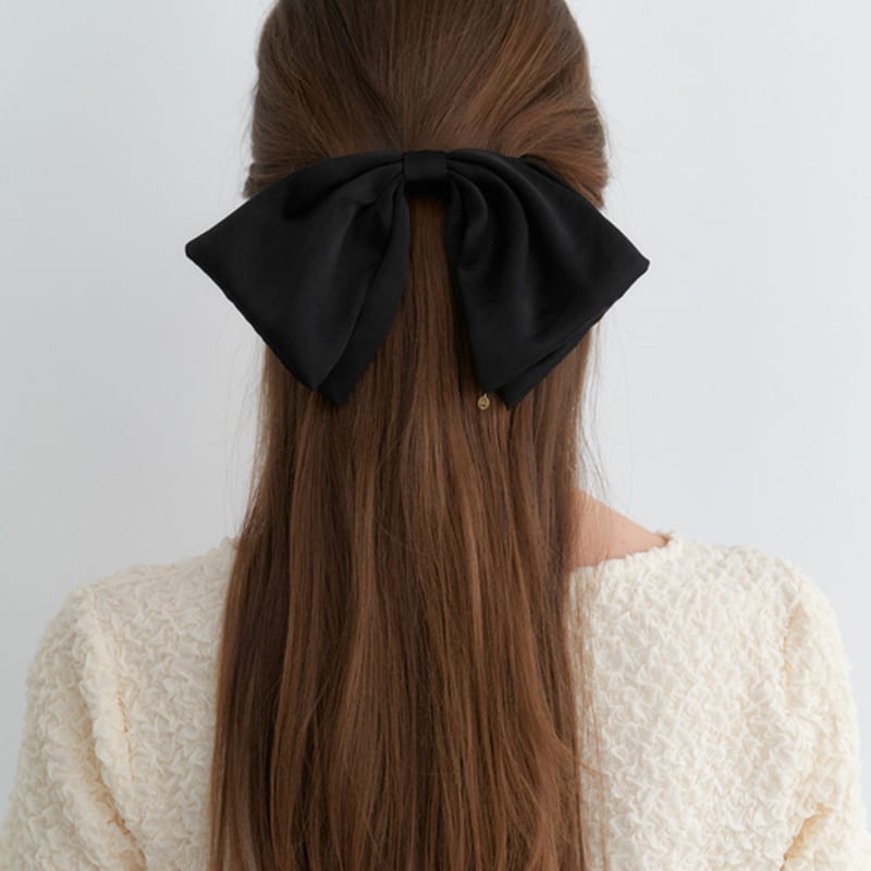 

OVLA soft bell satin ribbon pin HP050 black