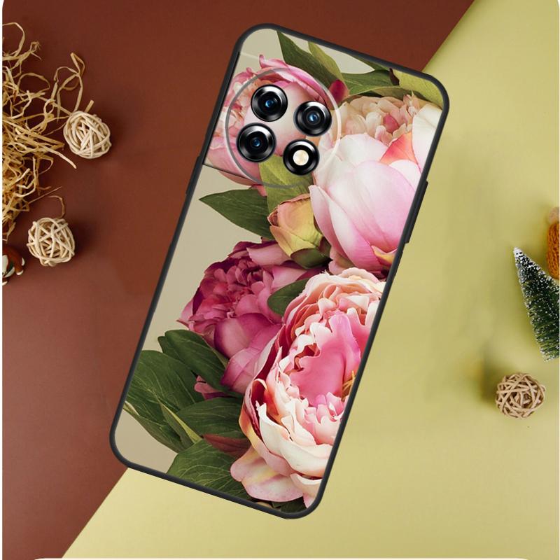 

Peonies Beautiful Flower For OnePlus 13 12 11 12R 13R 9 10 Pro 8T 9RT 10T 10R Nord 4 CE 2 3 Lite N20 N30 Phone Case OnePlus Nord CE4Lite