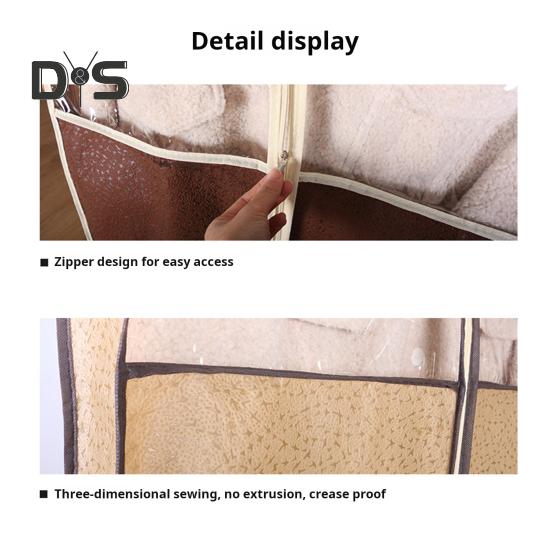 Bolsas para ropa con ventana transparente y cierre de cremallera, transpirables, multiusos, para colgar ropa, 1/3 unidades