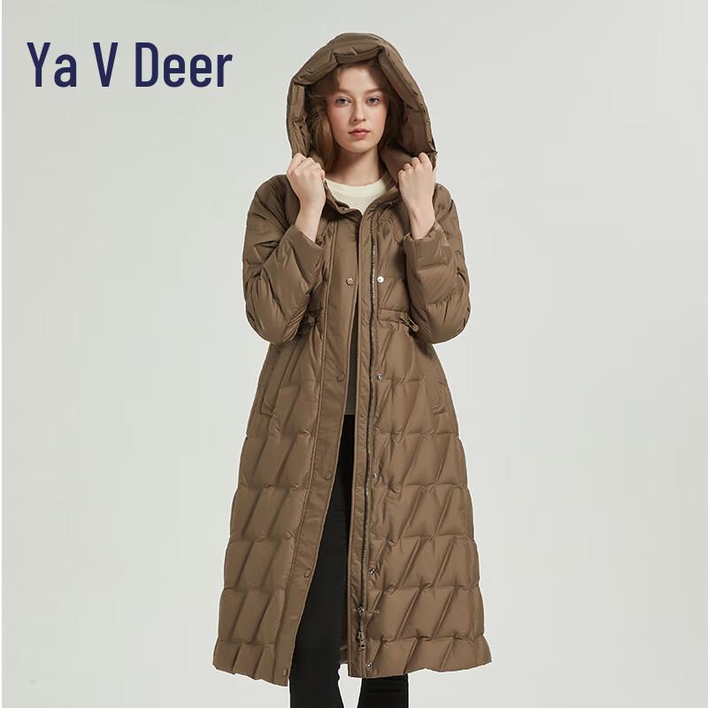 

Женский длинный пуховик Yalu с воротником-стойкой и кулиской, приталенного силуэта 3XL