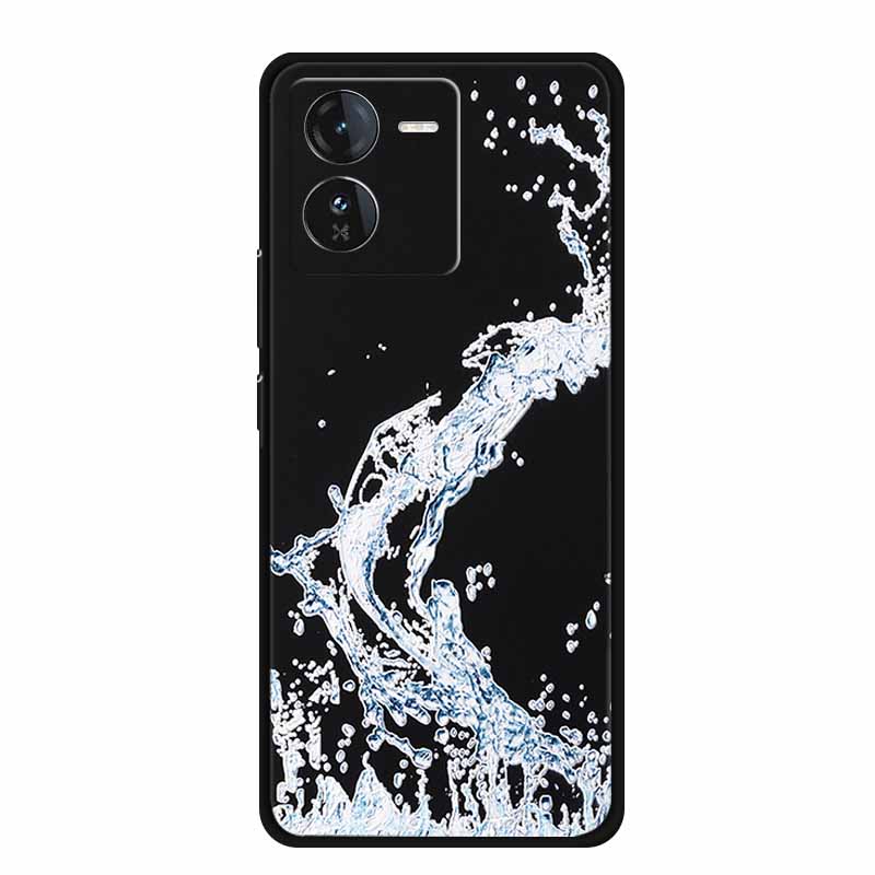 3D Emboss Case For Vivo iQOO Z9 x Phone Case Shockproof Black Silicone Soft Back Cover For Vivo iQOO Z9x Y37 Pro Case Z 9 x Capa