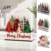 Dispensador de servilletas navideño, Soporte de Navidad, Dispensador de pañuelos de madera, Lindo soporte de Papá Noel para árbol de Navidad, Independiente para cócteles, Cocina de granja,