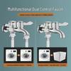 High-Quality Copper Dual-Control Washing Machine Faucet with Double Outlets