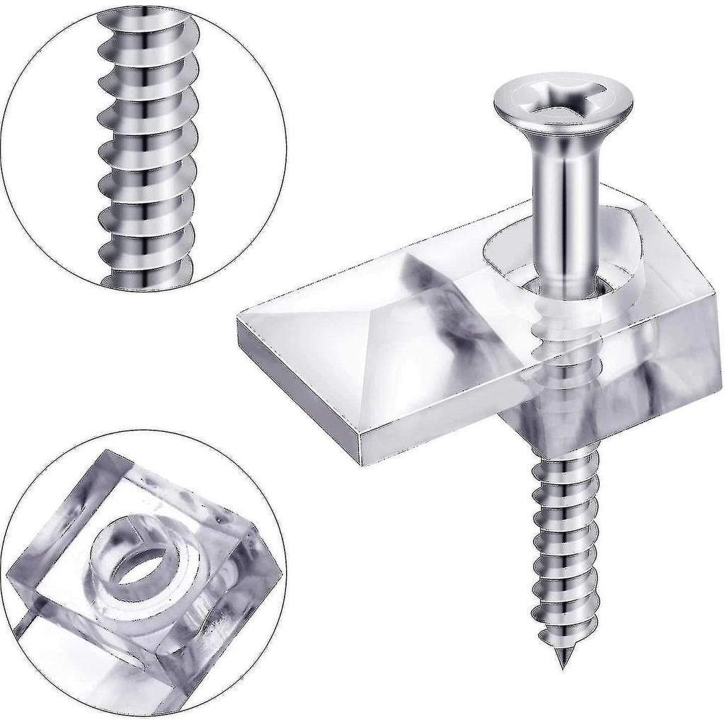 20 Pack Mirror Holder Clips Dlass Retainer Clips Kit Mirror Hanging Kit Mirror Hanging Hardware